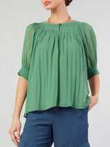 Amber Pleated Cuff Top