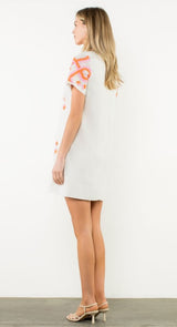 Addison Short Sleeve Embroidered Mini Dress