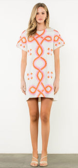 Addison Short Sleeve Embroidered Mini Dress
