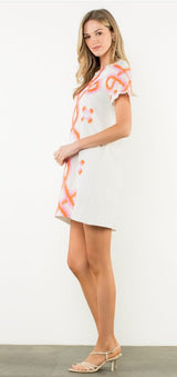 Addison Short Sleeve Embroidered Mini Dress