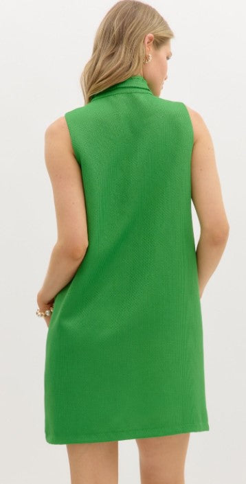 Alyson Sleeveless Raw Edge Finish Mini Dress