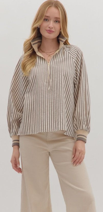 Annie Striped Long Sleeve Top