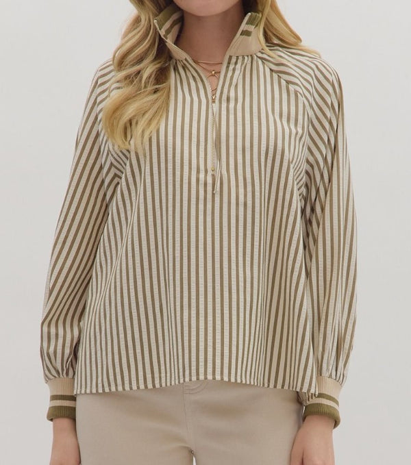 Annie Striped Long Sleeve Top