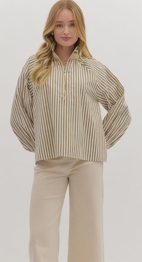 Annie Striped Long Sleeve Top