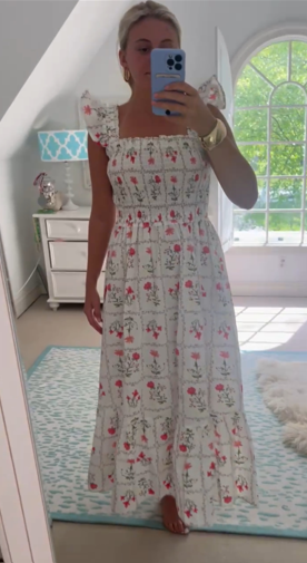 Aubrey Floral Midi Dress