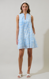 Audrey Sleeveless Butterfly Print Mini Dress
