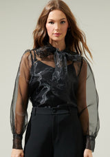 Audrey Organza Long Sleeve Shirt