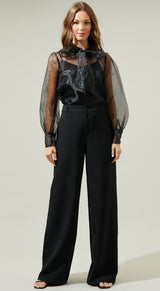 Audrey Organza Long Sleeve Shirt