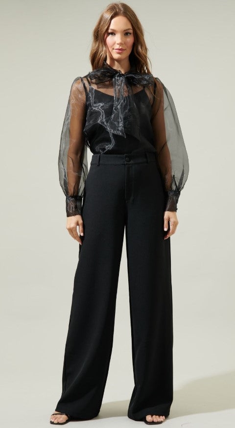 Audrey Organza Long Sleeve Shirt