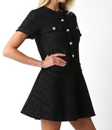 Emma Short-Sleeve Woven Dress