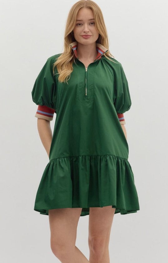 Blair Lightweight Woven Mini Dress with Ruffle Hem