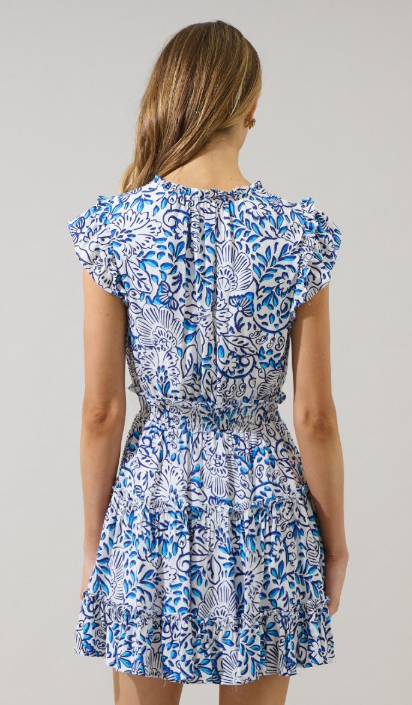 Caitlyn Floral Tiered Mini Dress