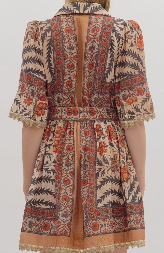 Cami Botanical Print Mini Dress