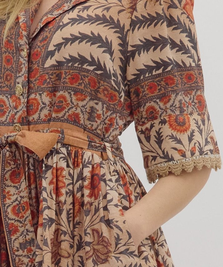 Cami Botanical Print Mini Dress