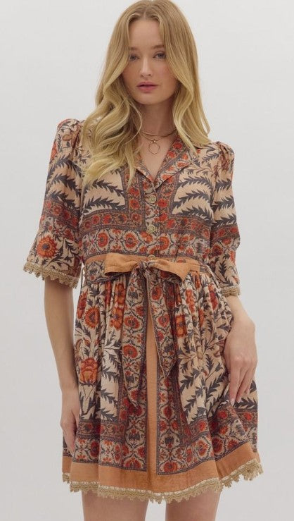 Cami Botanical Print Mini Dress