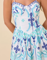 CeCe Eyelet Mini Dress with Scallop Hem