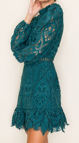 Chantilly Scalloped Lace Hem Dress