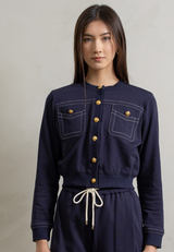 Chloe Button-Up Cozy Lounge Top