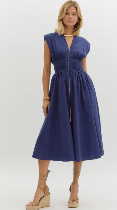 Collins V-Neck Midi Dress