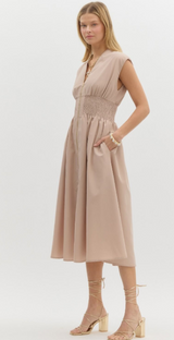 Collins V-Neck Midi Dress