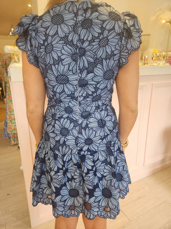 Daisy Eyelet Mini Dress