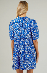 Blue Floral Dixie Shift Dress