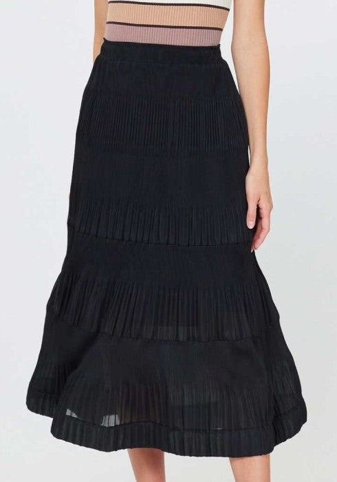 Eden Pleated Midi Length Skirt