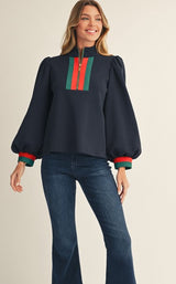 Eden Mock Neck Long Sleeve Top