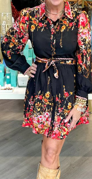 Erika Floral Print Mini Dress