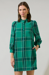 Eve Tartan Plaid Shift Dress