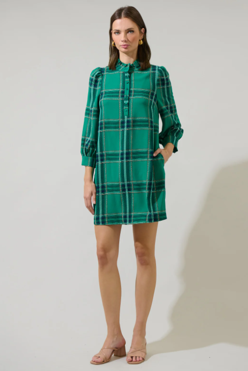 Eve Tartan Plaid Shift Dress