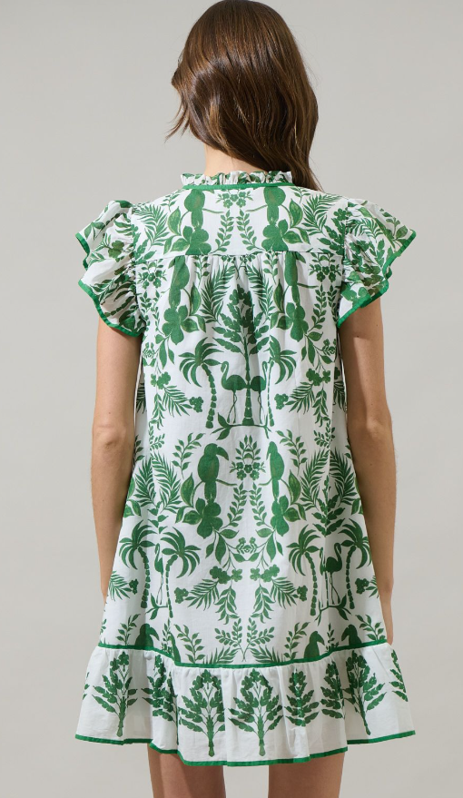 Fern Floral Mini Shift Dress