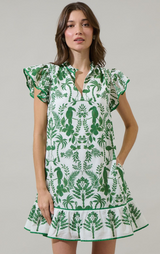 Fern Floral Mini Shift Dress