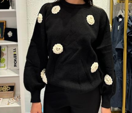 Floral Embroidered Sweater