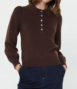 Genevieve Collared Neckline Knit Sweater