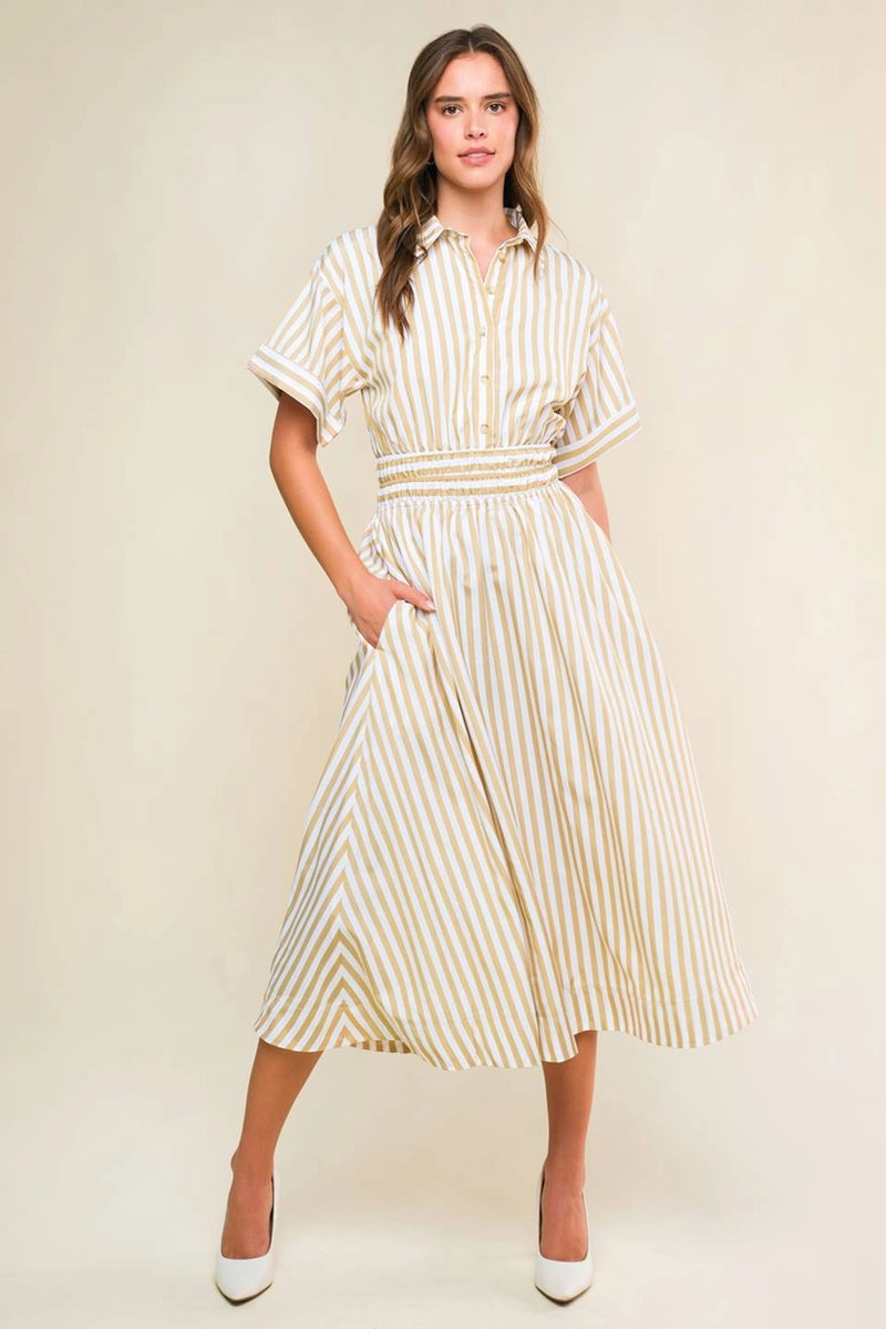 Greta Woven Midi Dress