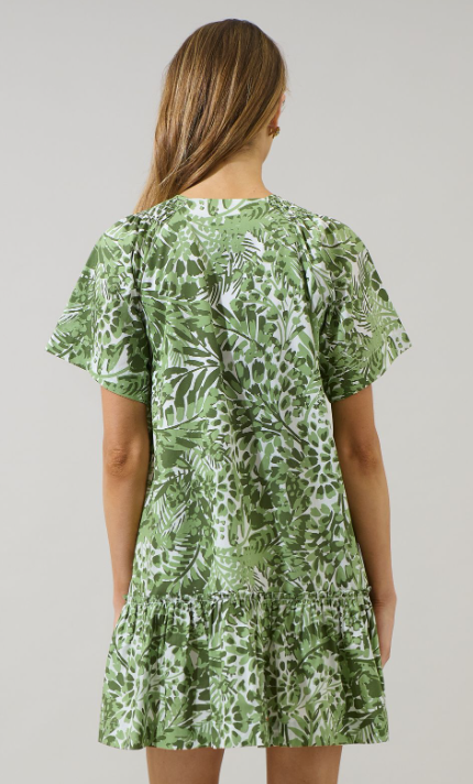 Gwenyth Tonal Floral Print Mini Dress