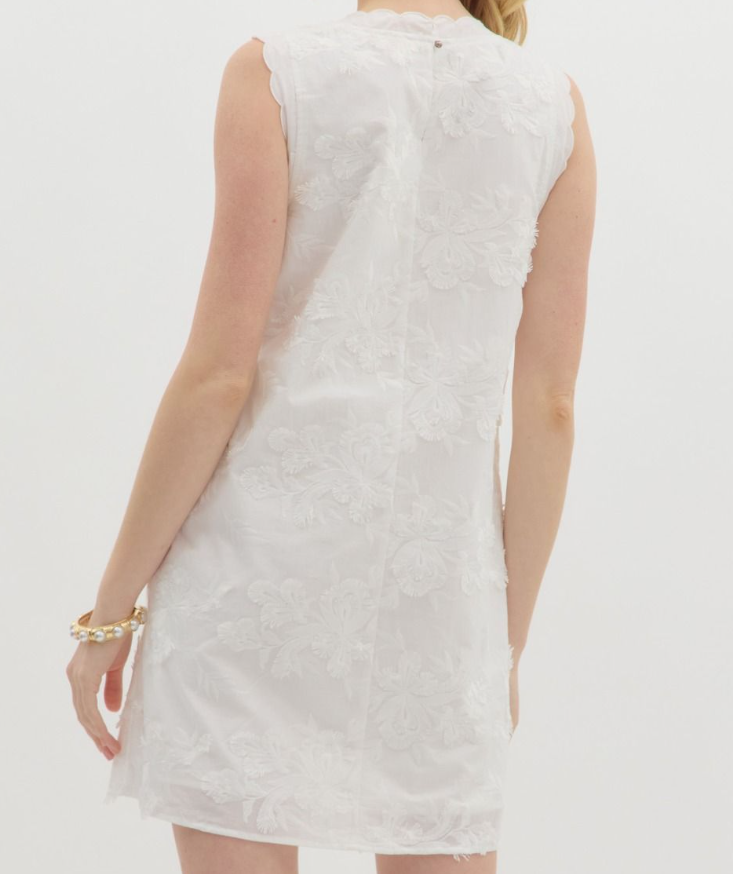 Helen Floral Applique Mini Dress
