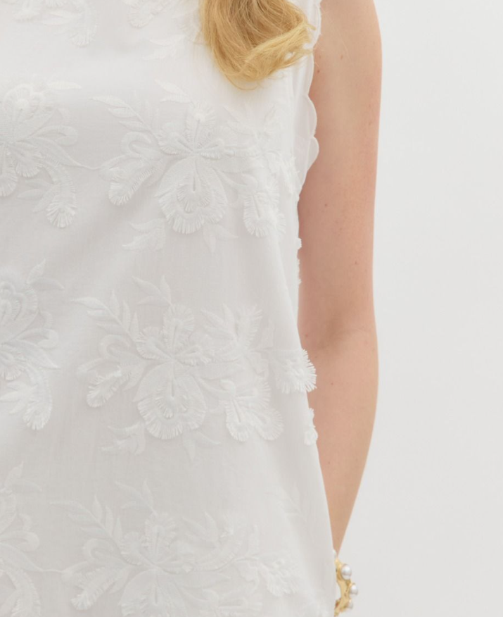 Helen Floral Applique Mini Dress