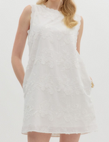 Helen Floral Applique Mini Dress