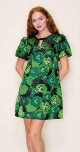 Jade Bow Mini Shift Dress