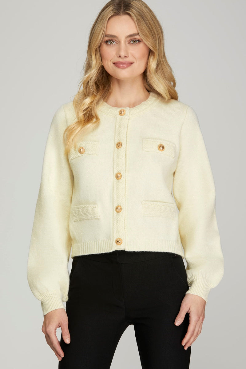 Jenna Button Down Sweater Jacket