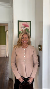 Julie Rhinestone Button Flare Cardigan