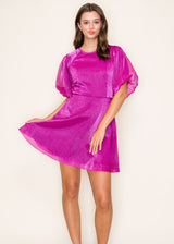 Juliet Puff Sleeve Skater Mini Dress