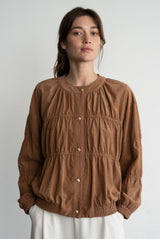 Kat Elastic Piping Suede Jacket