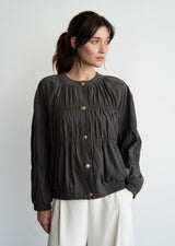Kat Elastic Piping Suede Jacket