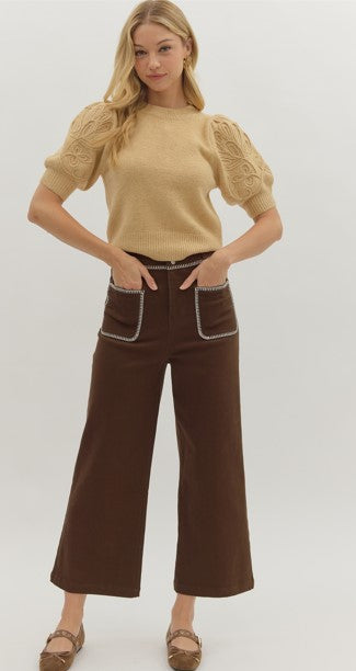 Katie Wide Leg Cropped Pants