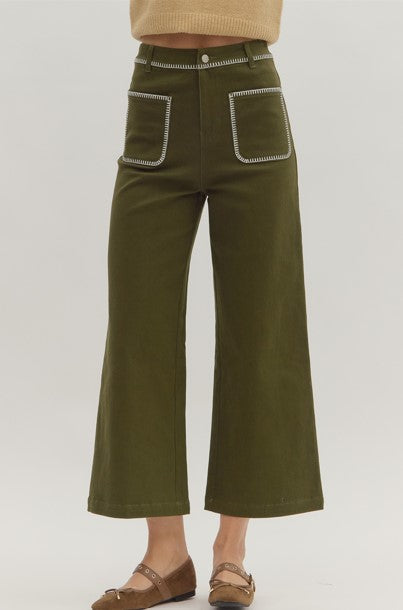Katie Wide Leg Cropped Pants