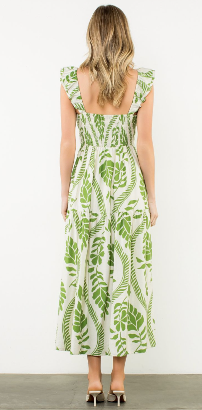 Lizzie Flutter Sleeve Floral Maxi Dress