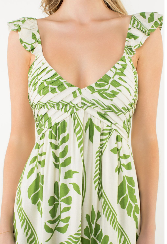 Lizzie Flutter Sleeve Floral Maxi Dress